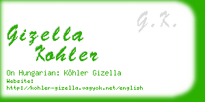 gizella kohler business card