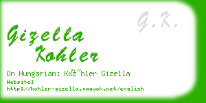 gizella kohler business card